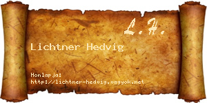 Lichtner Hedvig névjegykártya